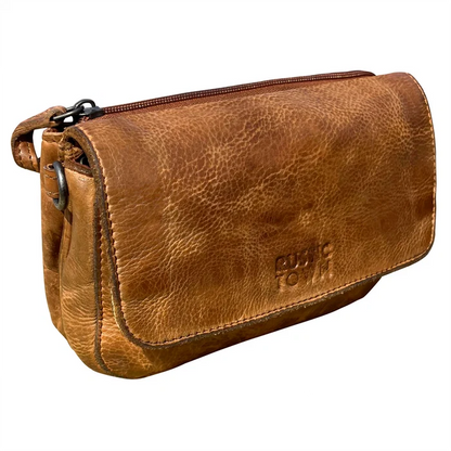 Elara Leather Wallet Travel Purse Waist Bag for Women, Cognac