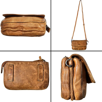 brown leather crossbody purse