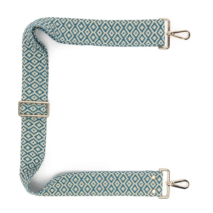 Elie Beaumont Bag Strap - Blue Knitted Diamond