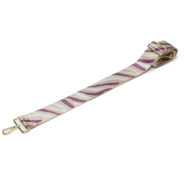 Elie Beaumont Bag Strap - Plum Zebra