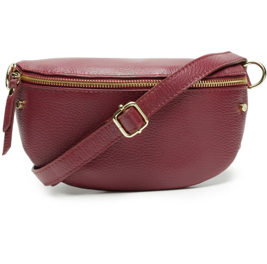 Elie Beaumont Hobo Bag - Wine