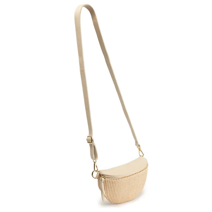 Elie Beaumont Raffia Sling Bag - Stone