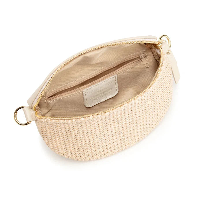 Elie Beaumont Raffia Sling Bag - Stone