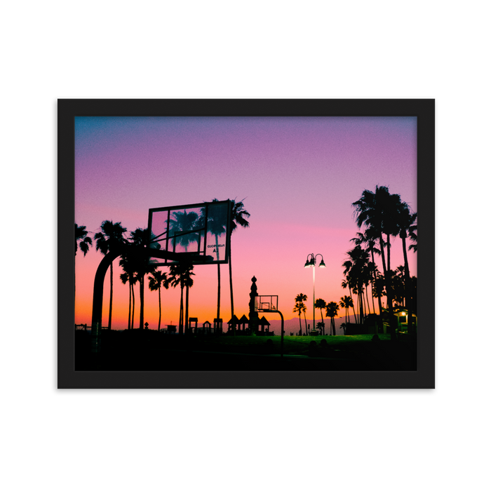 Empty Venice Courts During Quarantine - Framed Matte Paper Poster