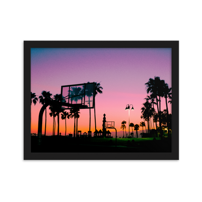 Empty Venice Courts During Quarantine - Framed Matte Paper Poster
