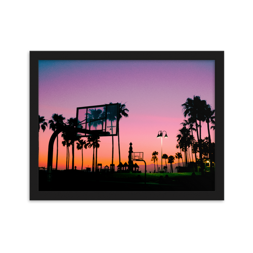 Empty Venice Courts During Quarantine - Framed Matte Paper Poster