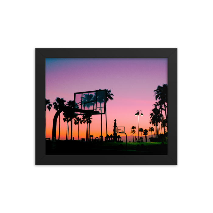 Empty Venice Courts During Quarantine - Framed Photo Lustre Paper