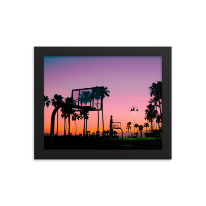 Empty Venice Courts During Quarantine - Framed Photo Lustre Paper
