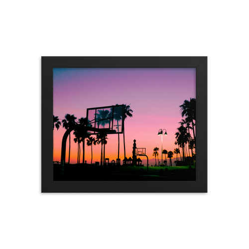 Empty Venice Courts During Quarantine - Framed Photo Lustre Paper