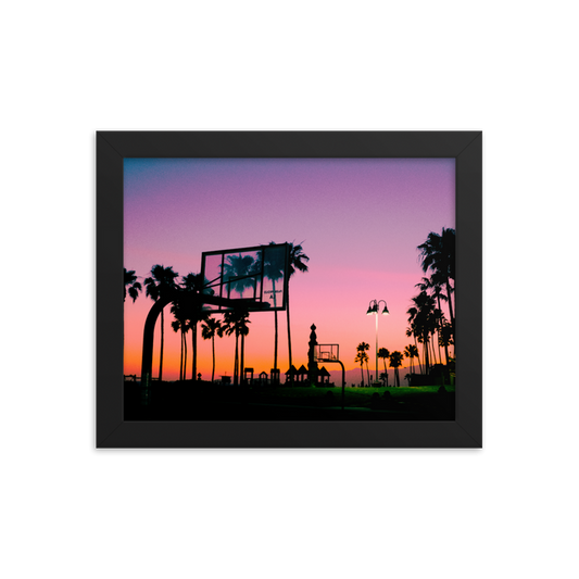 Empty Venice Courts During Quarantine - Framed Photo Lustre Paper