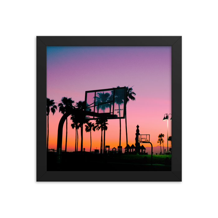 Empty Venice Courts During Quarantine - Framed Photo Lustre Paper