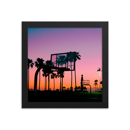 Empty Venice Courts During Quarantine - Framed Photo Lustre Paper