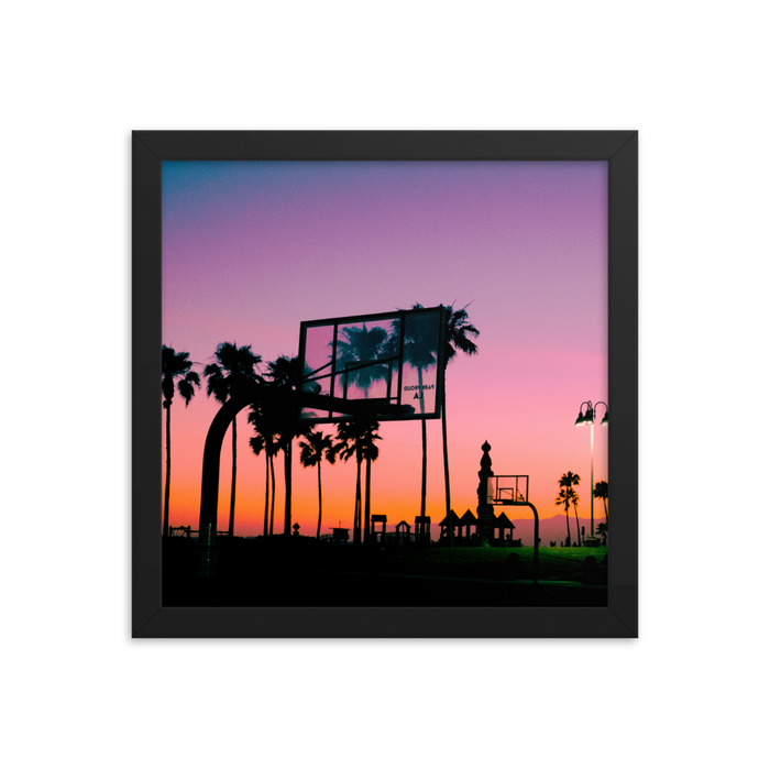 Empty Venice Courts During Quarantine - Framed Photo Lustre Paper