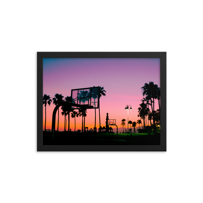 Empty Venice Courts During Quarantine - Framed Photo Lustre Paper