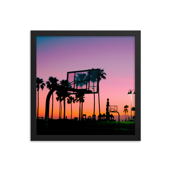 Empty Venice Courts During Quarantine - Framed Photo Lustre Paper