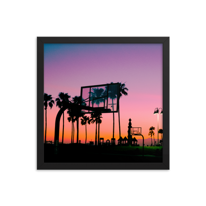 Empty Venice Courts During Quarantine - Framed Photo Lustre Paper