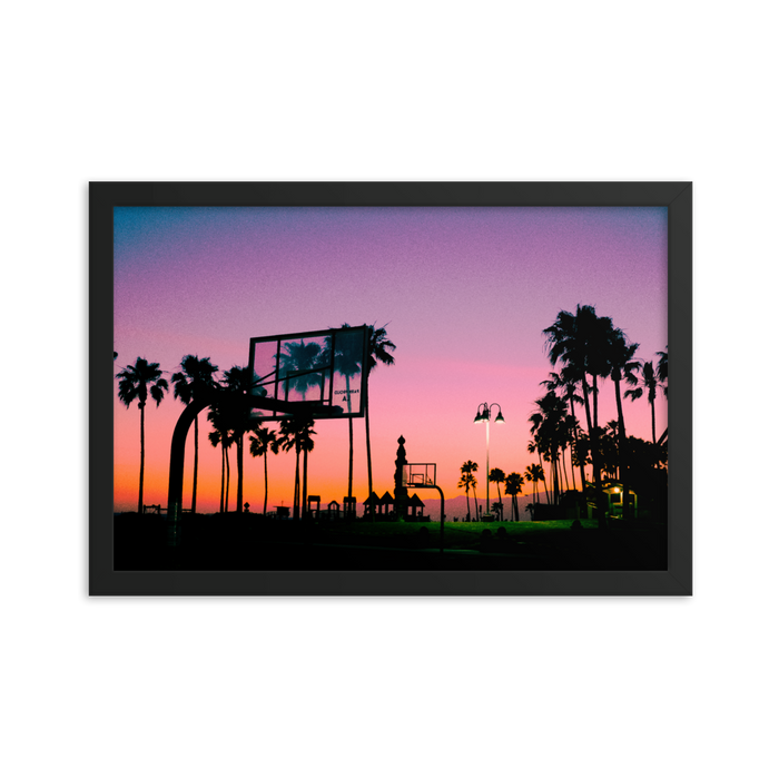 Empty Venice Courts During Quarantine - Framed Photo Lustre Paper