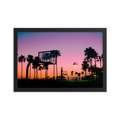 Empty Venice Courts During Quarantine - Framed Photo Lustre Paper