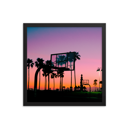 Empty Venice Courts During Quarantine - Framed Photo Lustre Paper