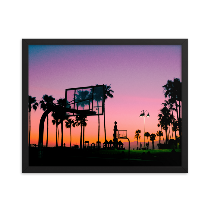 Empty Venice Courts During Quarantine - Framed Photo Lustre Paper