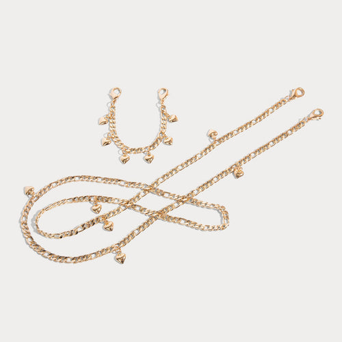 Estelle Heart Strap Set - Gold/Gold Fashion Strap Bandolier