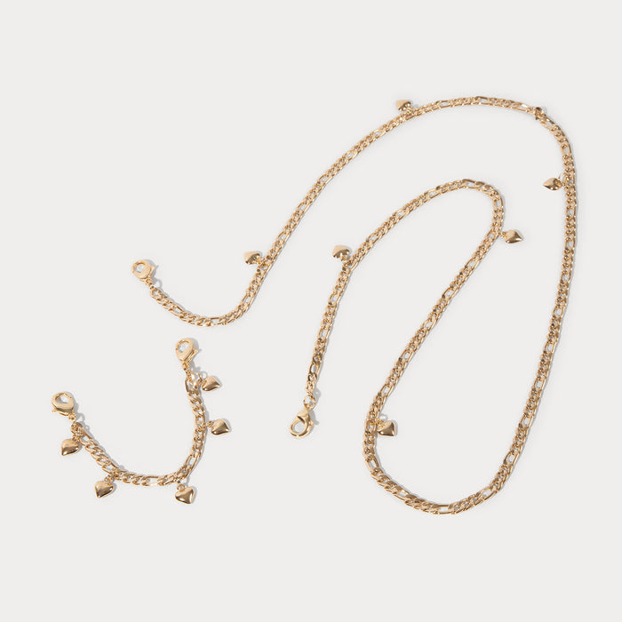 Estelle Heart Strap Set - Gold/Gold