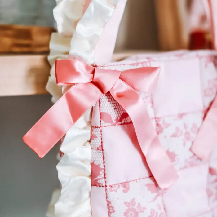 Fantasy Quilted Ruffle Tote Bag Bags
