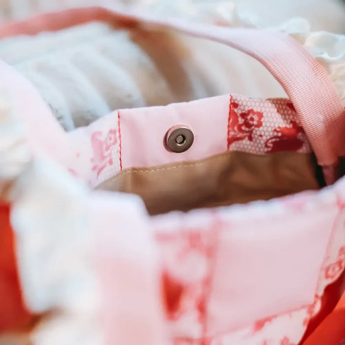 Fantasy Quilted Ruffle Tote Bag Bags