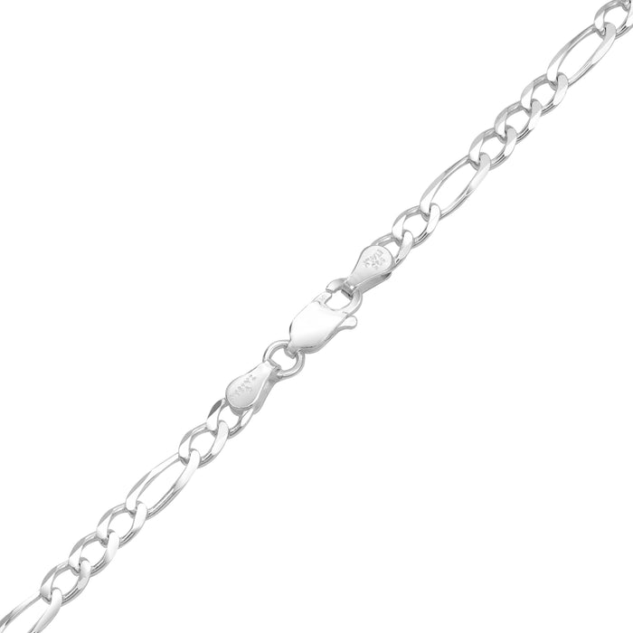 Figarokette 4mm breit aus 925 Silber - Taipan Schmuck