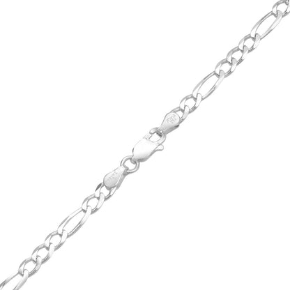 Figarokette 4mm breit aus 925 Silber - Taipan Schmuck