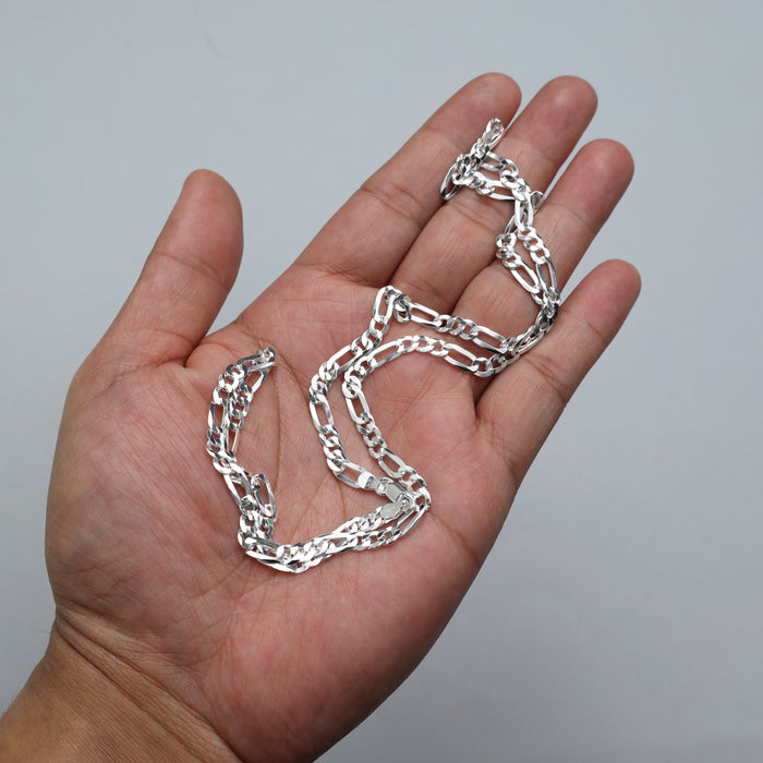 Figarokette 4mm breit aus 925 Silber - Taipan Schmuck
