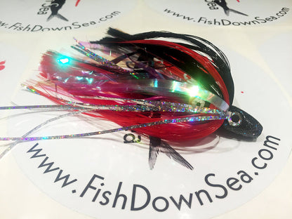2oz - 7.5in Length / Black and Red