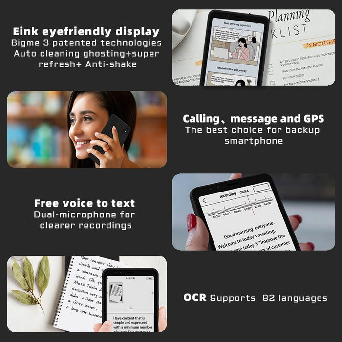 Flash Sale-Bigme E ink Smartphone Hibreak Bigme Hibreak eink smartphone smartphone spo-cs-disabled spo-default spo-disabled spo-notify-me-disabled Morden remarkable Eink Tablet for digital reading