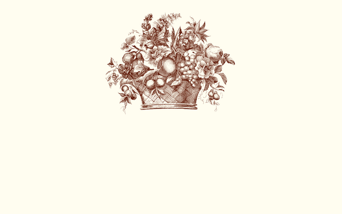 Floral Basket Place Card