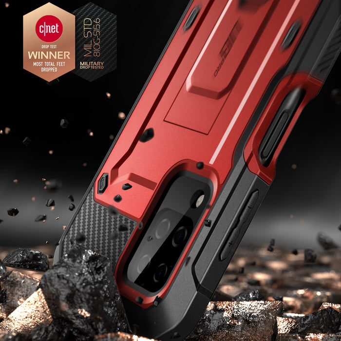 Galaxy A12 Unicorn Beetle Pro Rugged Holster Case-Metallic Red