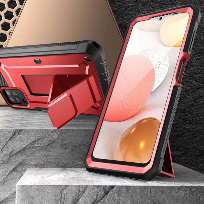 Galaxy A12 Unicorn Beetle Pro Rugged Holster Case-Metallic Red