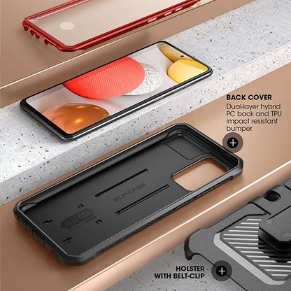Galaxy A72 Unicorn Beetle Pro Rugged Holster Case-Metallic Red