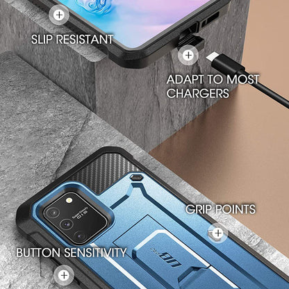 Galaxy S10 Lite Unicorn Beetle Pro Full Body Rugged Holster Case-Metallic Blue