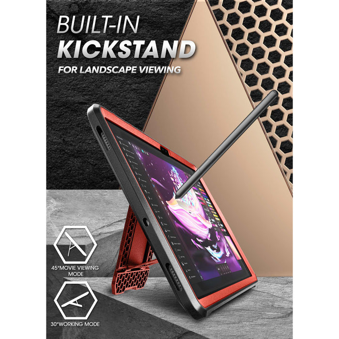 Galaxy Tab S8 Ultra (2022) Unicorn Beetle Pro Rugged Case(open box)-Metallic Red
