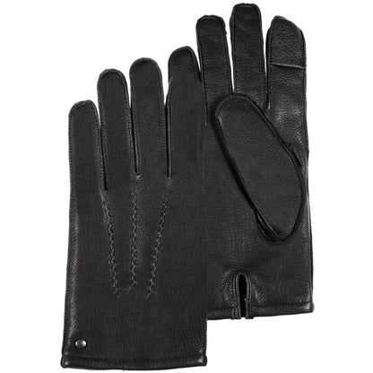 Gants cuir Homme Noir 3 baguettes