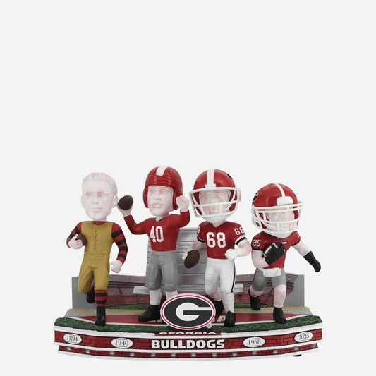 Georgia Bulldogs Football Uniform Timeline Mini Scene NCAA College Bobblehead
