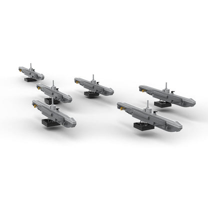 German Wolfpack VII Submarine - Scale 1:300 Klemmbausteine - LesDiyproduct_type##