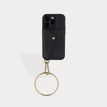 Gigi O-ring Wristlet - Black/Gold Bandolier