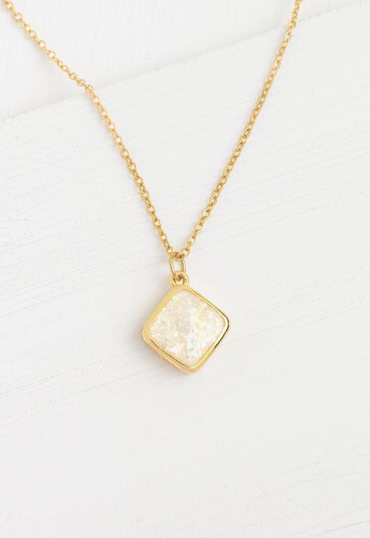 Gold Sparkling Opal Necklace, Give Freedom to Women!