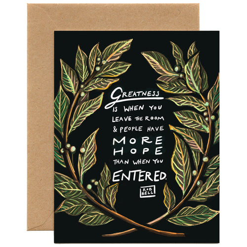 Greatness Is When — Thank You Card