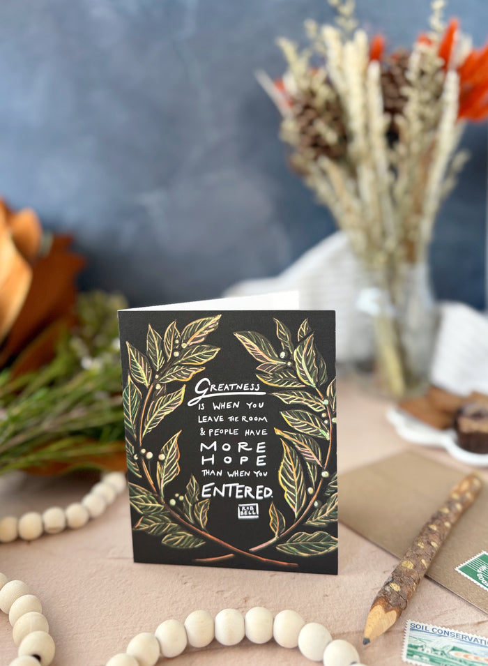 Greatness Is When — Thank You Card