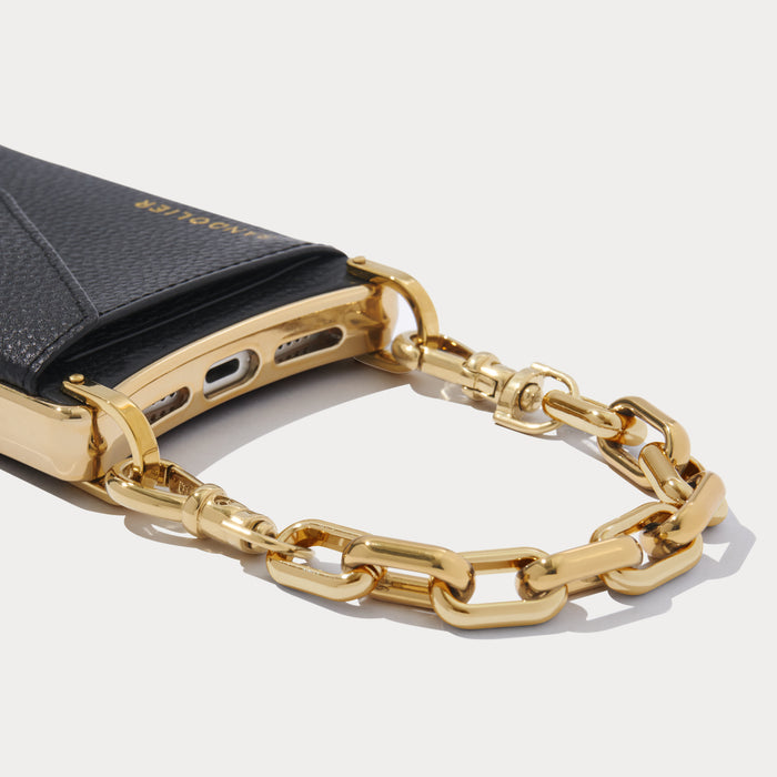 Hailey Astrid Wristlet Set - Black/Gold