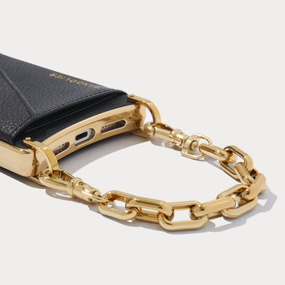 Hailey Astrid Wristlet Set - Black/Gold