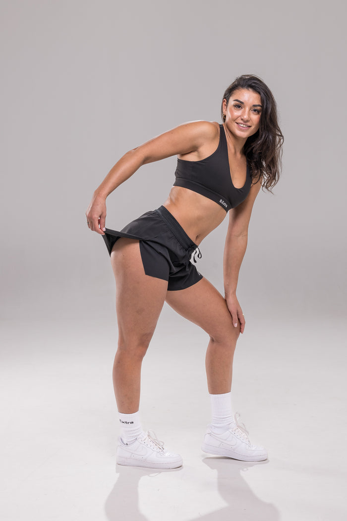 Halo Short Mid Rise - Black