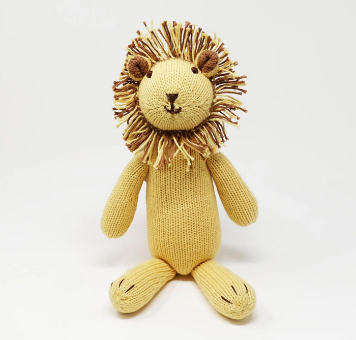 Hand Knit Leon The Lion Stuffed Animal  - Support Fair Trade for Artisans